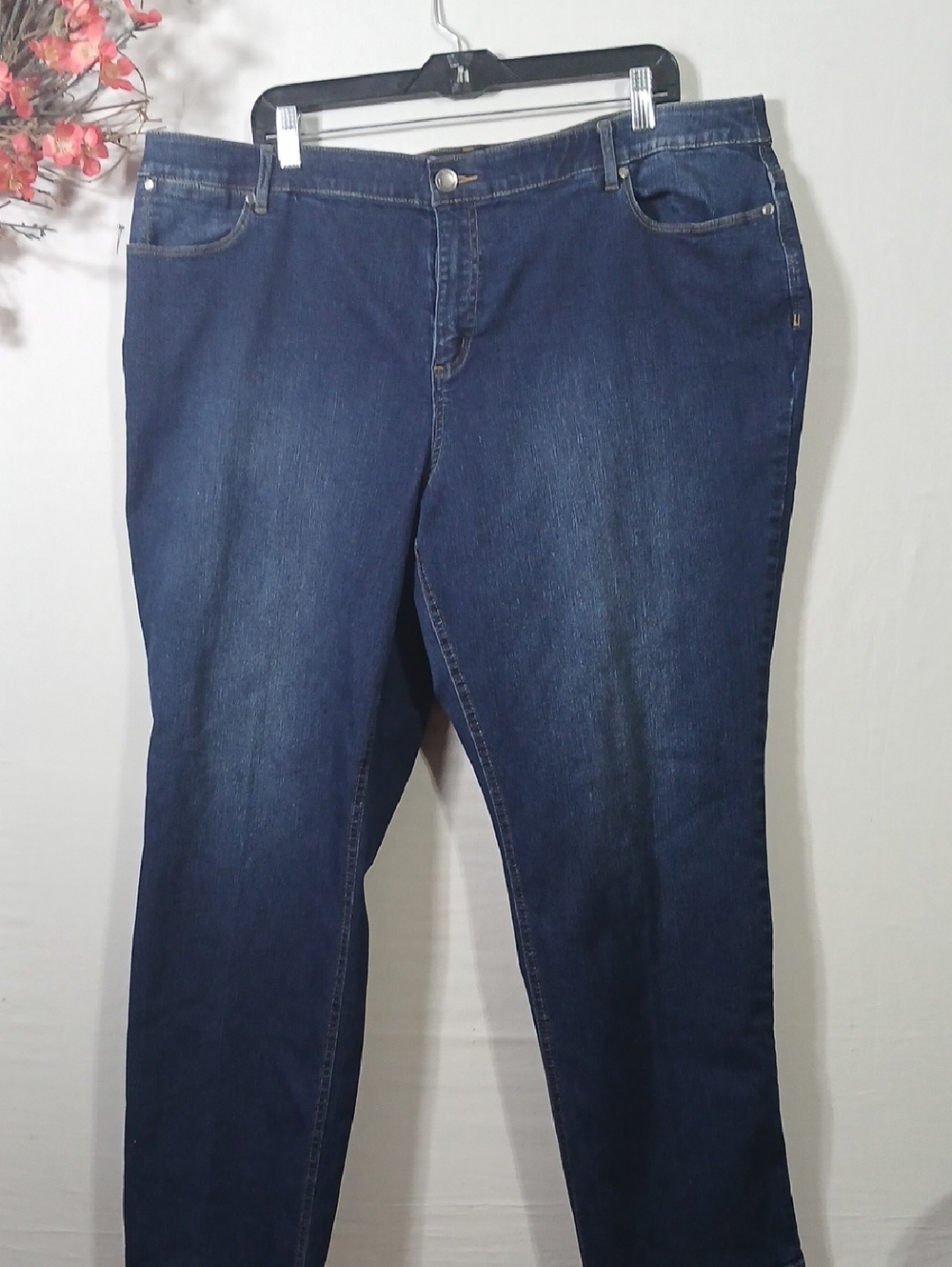 CJ Banks Dark Blue Skinny Stretch Jeans